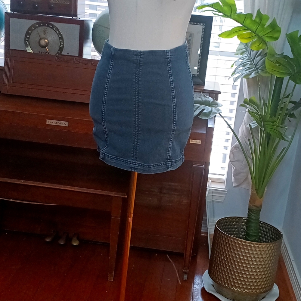 Free People denim skirt